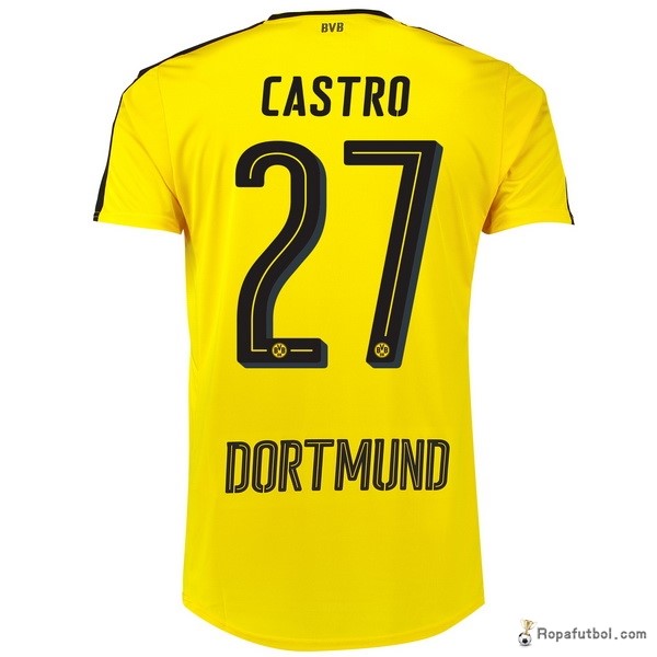 Camiseta Borussia Dortmund Replica Primera Ropa Castro 2016/17 Amarillo